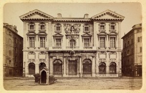 Staden Marseille och dess omgivningar runt 1885 -1890: Rådhuset, Privat samling av Anonymous Anonymous