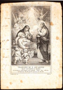 Döden av Saint Joseph Pious bild. 1800-talets privatsamling av Anonymous Anonymous