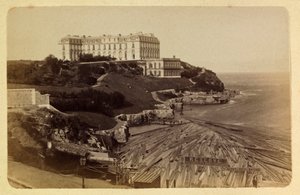 Staden Marseille och dess omgivningar runt 1885 -1890: Le chateau du Pharo, Privat samling av Anonymous Anonymous