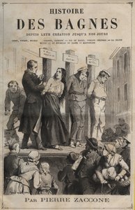 Titelsidan för boken "Fångarnas historia från deras skapelse till idag" (1877) av Pierre Zaccone (1817-1895). av Anonymous Anonymous