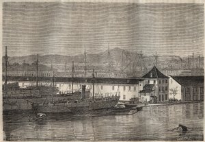 Toulons fängelse på 1800-talet. Gravyr i "Fångarnas historia från deras skapelse till våra dagar" (1877) av Pierre Zaccone (1817-1895) (Colonia Penale - Straffkoloni) Privat samling. av Anonymous Anonymous