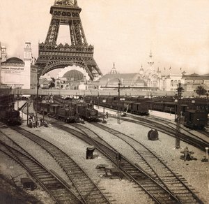 Universal Exposition of 1900 - Exposition Universelle de 1900 i Paris: Champs de Mars station - privat samling av Anonymous Anonymous