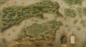 Utsikt över Ambon, ca 1617 (olja på duk) av Anonymous Anonymous