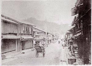 Utsikt över en bygata i Kina Fotografi från början av 1900-talet - Privat samling av Anonymous Anonymous