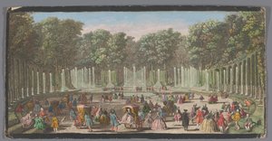 Utsikt över Water Theatre Grove, Versailles av Anonymous Anonymous