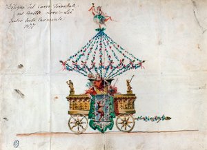 Utsikt över triumfvagnen i Lorelei, opera av Catalani (1877) av Anonymous Anonymous