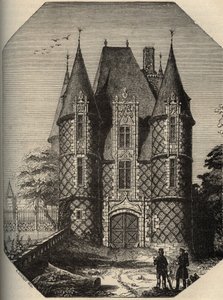 chateau de Carrouges - Fängelsehålan - Orne Normanise - gravyr i "" PATRIE"" - PACUREQUIREQUE BESKRIVNING AV FRANKRIKE I 6 VOLYER AV LUCIEN HUARD - slutet av 1800-talet av Anonymous Anonymous