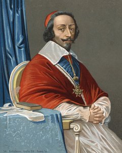 porträtt av Armand Jean Du Plessis, kardinal av Richelieu Prélat och fransk statsman (Paris av Anonymous Anonymous