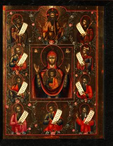 Our Lady of Kursk, tidigt 1800-tal. av Anonymous Russian icon painter