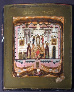 De heliga Zosima och Savvati av Solovki, tidigt 1600-tal. av Anonymous Russian icon painter