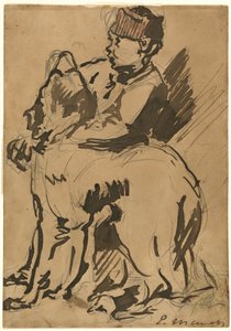 En Pojke Som Håller Sin Hund av Anonymous artist after Edouard Manet