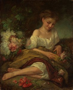 Blomsterflicka av Anselm Feuerbach