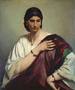 Halvlångt porträtt av en romersk kvinna av Anselm Feuerbach