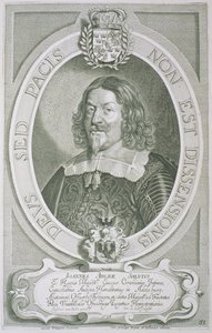 Johann Adler Salvius (1590-1652) från "Portraits des Hommes Illustres", graverad av Petrus de Iode, publicerad 1706.