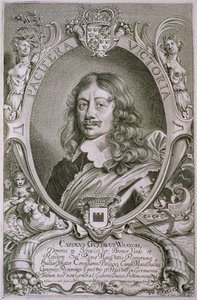 Karl Gustav Wrangel (1603-73) från "Portraits des Hommes Illustres", graverad av Petrus de Iode, publicerad 1706.
