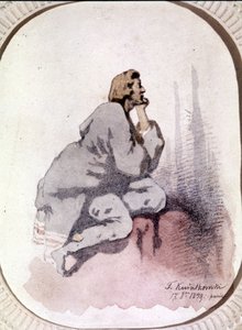 Porträtt av Frederic Chopin (1810-1849), polsk kompositör. Akvarell av Kwiatkowski. av Antar Teofil Kwiatowski