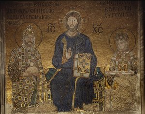 Zoe-mosaiken av Anthemius of and Miletus Isidore of Tralles