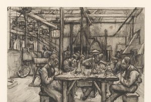 Verkstad i silverfabriken i Begeer