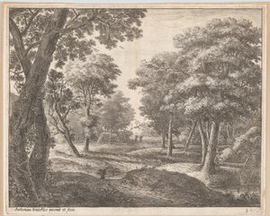 En väg genom skogen, 1600-talet. av Anthonie Waterloo