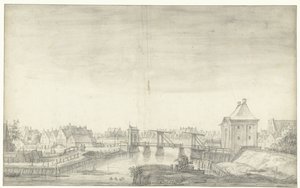 Tredje Heiligeweg-porten i Amsterdam av Anthonie Waterloo