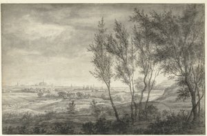 Utsikt från Haarlems sanddyner av Anthonie Waterloo