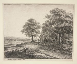 Den stora linden framför av Anthonie Waterloo