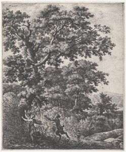 Landskap med Pan och Syrinx, 1600-talet. av Anthonie Waterloo