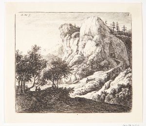 Liten träbro av Anthonie Waterloo