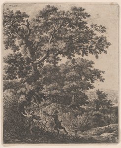 Pan och Syrinx, 1600-talet. av Anthonie Waterloo