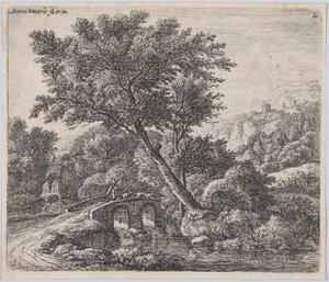 Herde på en liten bro, 1600-talet.