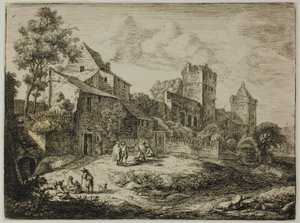 Gården framför värdshuset, från Twelve Landscapes