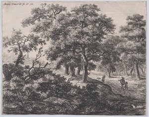 De fyra träden, 1600 -talet. av Anthonie Waterloo