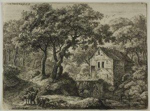 Kvarnen i skogen av Anthonie Waterloo