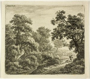 Vandraren och hans hund av Anthonie Waterloo
