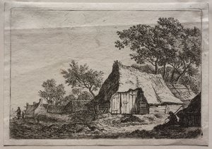 Tolv landskap: Platta I, The Small Hamlet av Anthonie Waterloo