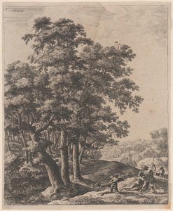 Venus och Adonis, 1600-talet. av Anthonie Waterloo