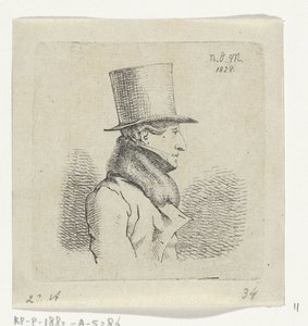 Man med hög hatt