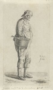 fiskhandlare Judisk fiskhandlare i Amsterdam (titel på objekt) 12 studiefigurer (serietitel) av Anthonie Willem Hendrik Nolthenius de Man