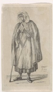 Kvinna med en kappa och en pinne av Anthonie Willem Hendrik Nolthenius de Man