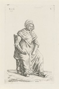 Sittande bondfru från Vallonien Bönder och kvinnliga bönder från Förenade kungariket Nederländerna (serietitel) av Anthonie Willem Hendrik Nolthenius de Man