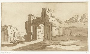 Ruinerna av den stora salen av baden i Caracalla, Rom
