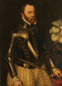 Porträtt av Philippe de Montmorency, greve av Horne, amiral av Nederländerna, medlem av statsrådet av Anthonis Mor (copy after)