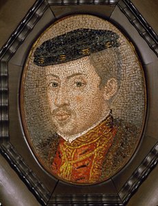 Kejsar Maximilian II efter ett porträtt av Antonis Mor (mosaik)