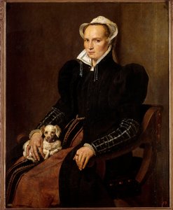 Porträtt av konstnärens hustru Målning av Antonio Moro (1517-1575) 1500-talet Madrid, Pradomuseet