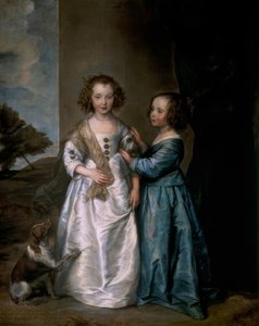Porträtt av Elizabeth och Philadelphia Wharton av Anthony van Dyck