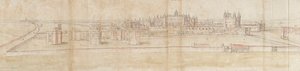 Hampton Court Palace från norr, c1550-1560 av Anthonis van den Wyngaerde