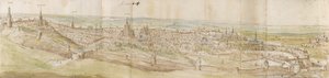 Panoramautsikt över Leuven från nordväst, c1550-1570 av Anthonis van den Wyngaerde