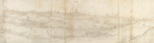 Panoramautsikt över Segovia från öst, c1550-1560 av Anthonis van den Wyngaerde