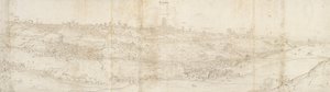 Panoramautsikt över Segovia från öst, c1560-1570