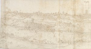 Panoramautsikt över Segovia från öst, c1560-1570 av Anthonis van den Wyngaerde